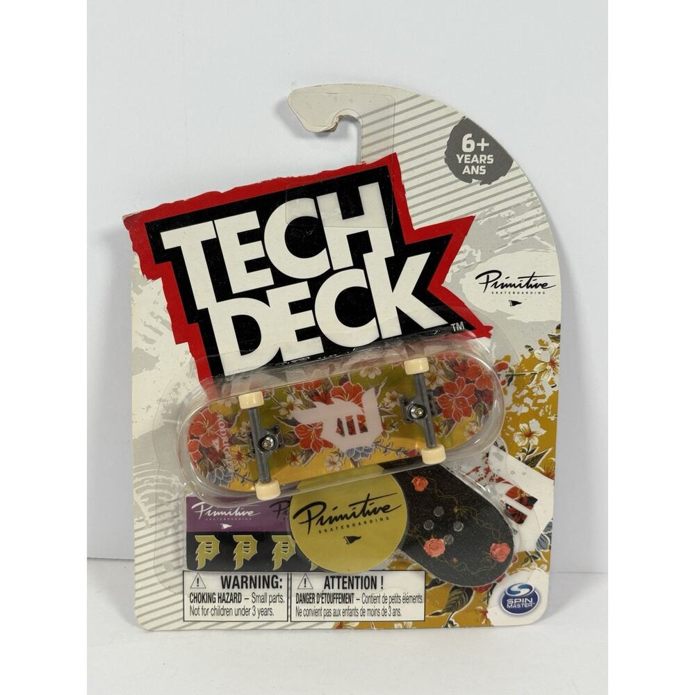 ULTRA RARE TECH DECK Primitive Skateboarding Rodriguez Gold Foil Floral Spin